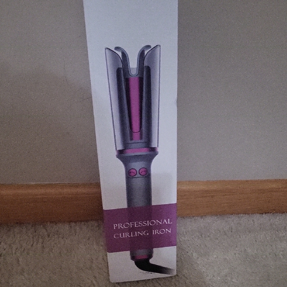 Professional Curling Iron with Pink Accents